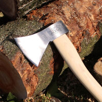 Prandi Axt German Type 600 Gramm Axtkopf aus C45-Stahl mit 36 cm Hickorystiel