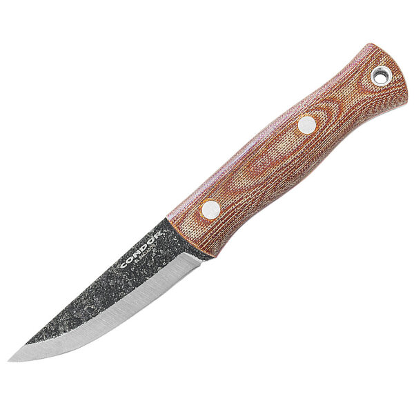 Condor Trivittata Puukko Knife mit 1095 HC-Stahl, Micartagriff und Lederscheide