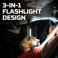 NEBO Big Larry 3 LED Arbeitsleuchte, Black Line mit 600 Lumen, Magnetfuß, 7 Modi